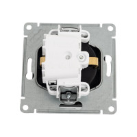 Розетка Systeme Electric ATLASDESIGN, с заземлением, механизм, карбон, ATN001046