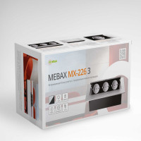 Выдвижная встраиваемая розетка Mebax MX-226 3 секции Серебро Полуавтоматический 212х60мм , 00-00000223