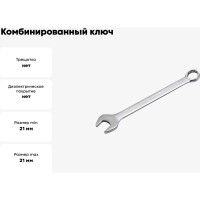 Комбинированный ключ Forsage 21мм F-75521(9115)