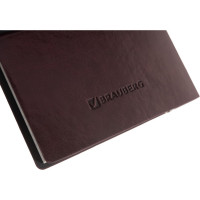 Блокнот BRAUBERG Western малый формат, 100x150 мм, А6, 128 л, гладкий кожзам, резинка, клетка 125241