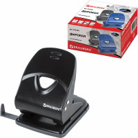 Дырокол BRAUBERG металлический Universal+, до 35л, черный, 222784