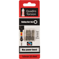 Набор бит Torx №3 (3 шт; 25 мм; Т20/Т25/Т30) Quadro Torsion 490003