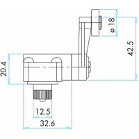 Концевой угловой выключатель быстрого переключения Emas 2-х направленный, 240В, 3А L5K13MEM121