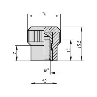 Ручка с накаткой KIPP K0142.11505