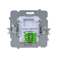 Компьютерная розетка Ospel Sonata 1-я, категория 5e, RJ-45, без рамки, белый GPK-1R/K/m/00