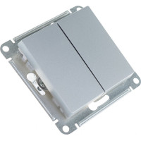 2-клавишный переключатель Systeme Electric (Schneider Electric) ATLASDESIGN сх.6, 10АХ,, АЛЮМИНИЙ ATN000365