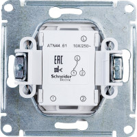 1-клавишный переключатель Systeme Electric (Schneider Electric) ATLASDESIGN AQUA IP44, сх.6, 10АХ, белый ATN440161