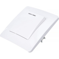 1-клавишный выключатель Systeme Electric BLANCA с подсветкой, 10А, 250B, БЕЛЫЙ BLNVS010111