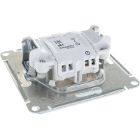 1-клавишный вылючатель Systeme Electric (Schneider Electric) GLOSSA сх.1, 10АХ, алюминий GSL000311