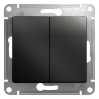 2-клавишный выключатель Systeme Electric (Schneider Electric) GLOSSA, сх.5, 10АХ, антрацит GSL000751