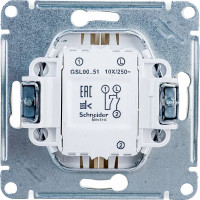 2-клавишный выключатель Systeme Electric (Schneider Electric) GLOSSA, сх.5, 10АХ, титан GSL000451