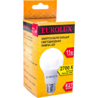 Светодиодная лампа Eurolux LL-E-A60-11W-230-2,7K-E27/груша, 11Вт, теплый белый, Е27 76/2/15
