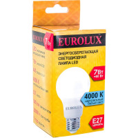 Светодиодная лампа Eurolux LL-E-A60-7W-230-4K-E27/груша, 7Вт, нейтральный, Е27 76/2/12