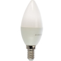 Светодиодная лампа Eurolux LL-E-C37-6W-230-2,7K-E14/свеча, 6Вт, теплый белый, Е14 76/2/2