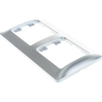 2-постовая горизонтальная рамка Systeme Electric GLOSSA АЛЮМИНИЙ GSL000302