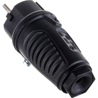 Кабельная вилка PCE 16А 250V 2P+E IP54 корпус черный, маркер черный 0512-ss