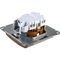 Розетка Systeme Electric (Schneider Electric) GLOSSA с заземлением, 16А, дерево дуб GSL000543