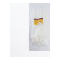 Нейлоновый многоразовый хомут STEKKER 8x250 мм, белый, NYCT80-250  39083