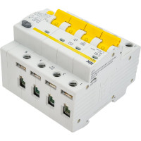 Дифференциальный автомат IEK АД14, 4Р, 63А, 100мА MAD10-4-063-C-100