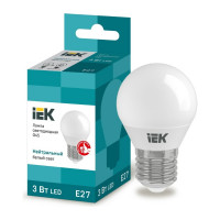 Светодиодная лампа IEK ECO G45 шар 3Вт 230В 4000К E27 LLE-G45-3-230-40-E27