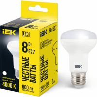 Светодиодная лампа IEK ECO R63 рефлектор 8Вт 230В 4000К E27 LLE-R63-8-230-40-E27