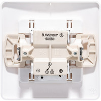 1-клавишный переключатель с подсветкой Systeme Electric BLANCA, С/У, 10А, 250B, молочный BLNVS010612
