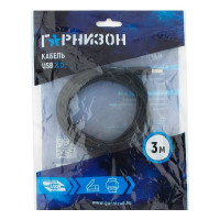 Кабель Гарнизон USB 2.0 A(M)/B(M), 3м, пакет GCC-USB2-AMBM-3M