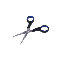 Ножницы BRAUBERG Soft Grip 140 мм, резиновые вставки, 3- х сторонняя заточка 230760