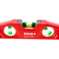 Литой магнитный уровень SOLA MM 5 25, L=25 см, 3 глазка 01331201