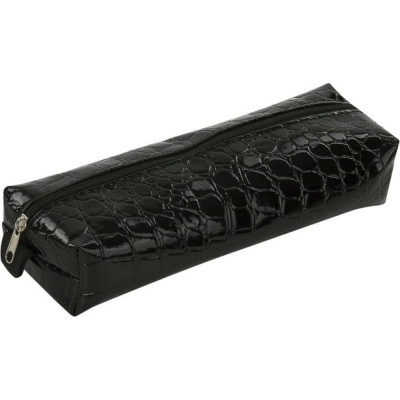 BRAUBERG Пенал-косметичка black, крокодил кожа, 20х6х4 см, 223909