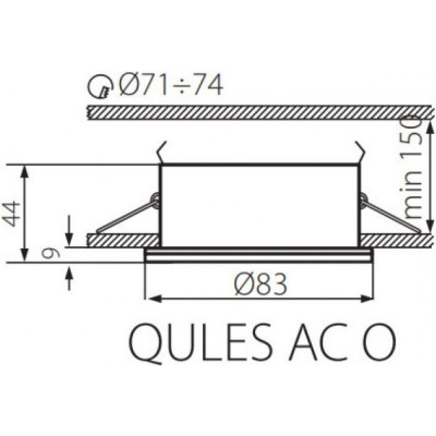 Точечный светильник в ванную KANLUX AC O-C 26305