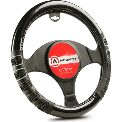 Оплетка руля AUTOPROFI AP-2051 BK GY S