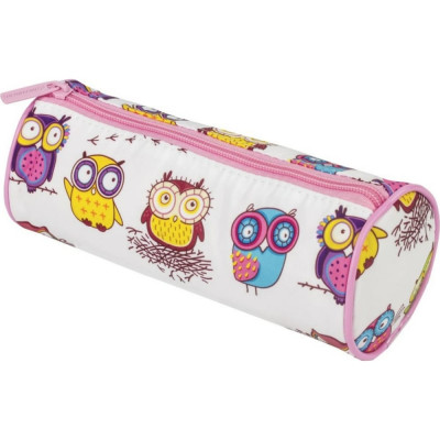BRAUBERG Пенал-тубус с эффектом Soft Touch, мягкий, Owls, 22х8 см, 229007