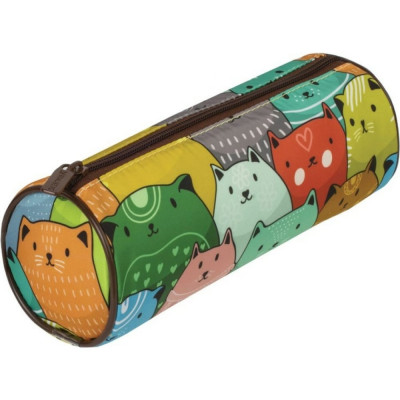 BRAUBERG Пенал-тубус с эффектом Soft Touch, мягкий, Cats, 22х8 см, 229008