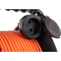 Gigant Удлинитель на пластиковой катушке ПВС 2х0,75 6A 50м IP 44 PE-033