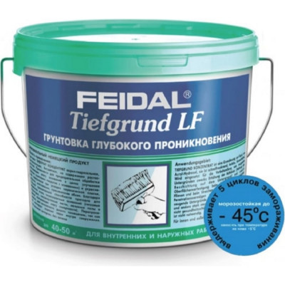 Feidal Грунтовка проникающая Tiefgrund LF для гипсокартона 5 л 20013