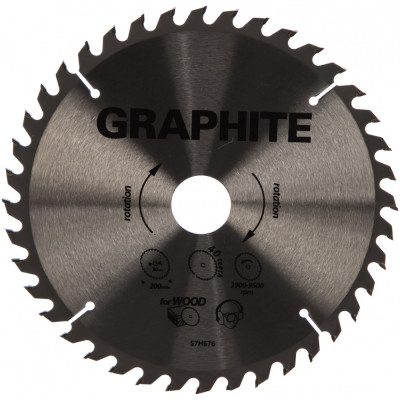 GRAPHITE Диск отрезной 200x30 мм 40 зубьев 57H676