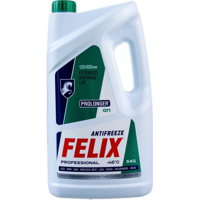 FELIX Антифриз PROLONGER-40 G-11 /5кг/ зеленый 430206031