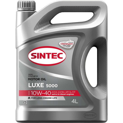 Полусинтетическое масло Sintec SINTEC LUX 10W-40 API SL/CF 600232