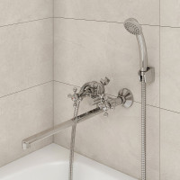 Milardo Смеситель для ванны с длинным изливом, Duplex, DUPSBL2M10