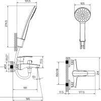 Смеситель для ванны IDDIS Ray RAYWT02i02