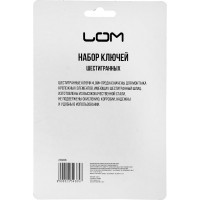 LOM Набор ключей шестигранных на кольце , 1.5 - 6 мм, 8 шт. 2354385