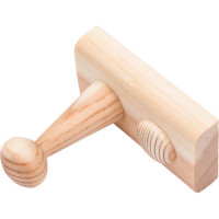 Крючок ЕВРОПАРТНЕР дерево, 45х44 мм, без покрытия, 1 шт. 0 9970 5