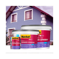 Фасадная силикон-акриловая краска MARSHALL AKRIKOR матовая, база BW, 9 л 5395834