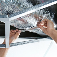 Алюминиевая клейкая лента AVIORA DSAF 30 мкм, 50 мм х 10 м 302-196