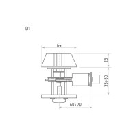Врезной замок НОРА-М D1 мат.никель ключ/с фиксатором 13477