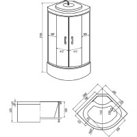 Душевая кабина Erlit Comfort 1000x1000x2150 ER3510TP-C3-RUS