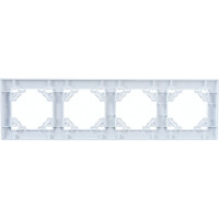 Горизонтальная четырехместная рамка STEKKER серия Эрна, белая 39057