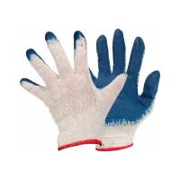 Хозяйственные перчатки с латексным покрытием Park EL-S001, цвет синий/оранжевый, 001060