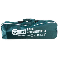 Набор автомобилиста ON 6 предметов сумка, аптечка, огнетушитель, трос, знак, перчатки 16-07-010